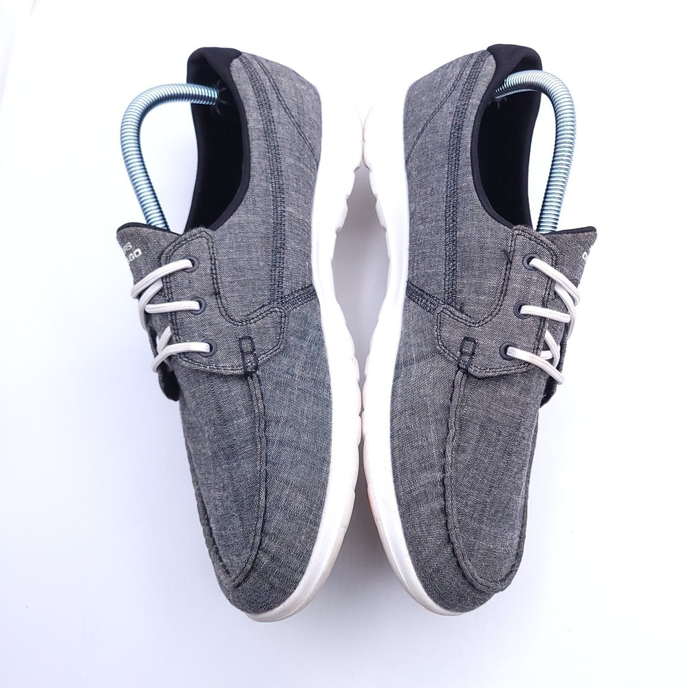 Skechers Ashore Boat Shoes Womens 11 M Heathered Gray Canvas On the Go Flex - Picture 8 of 10